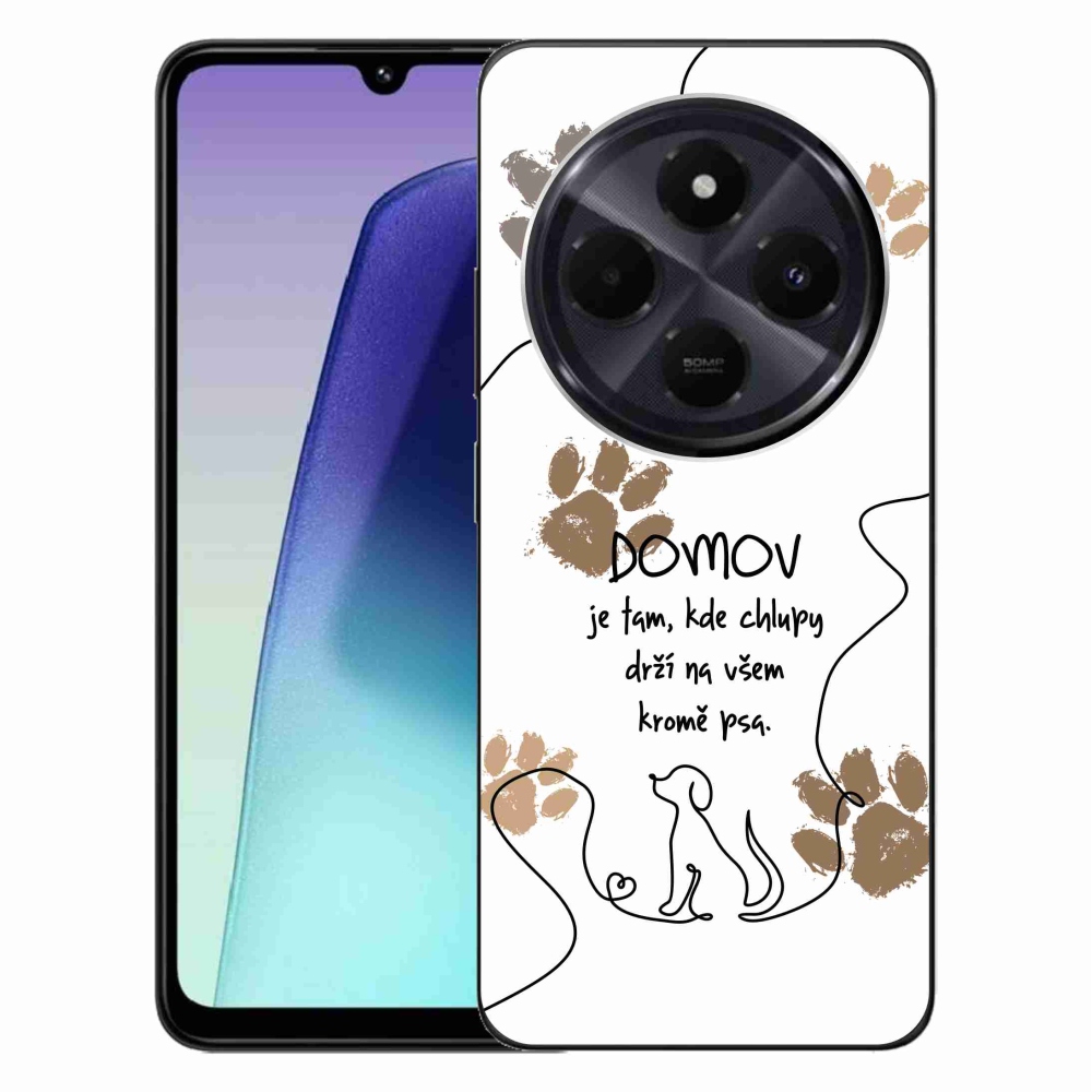 Gélový kryt mmCase na Xiaomi Redmi 14C/Poco C75 - psí motív biele pozadie