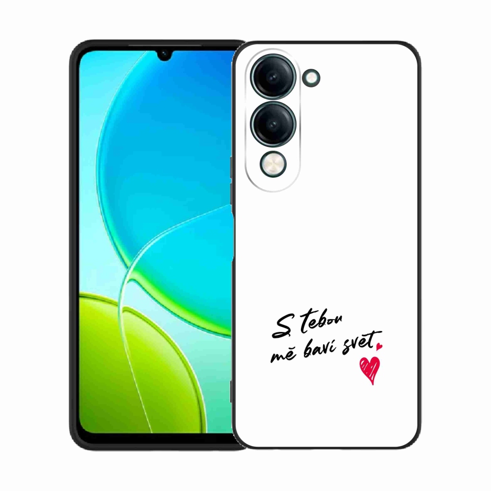 Gélový kryt mmCase na Vivo Y29s 5G - zamilovaný text 1 biele pozadie
