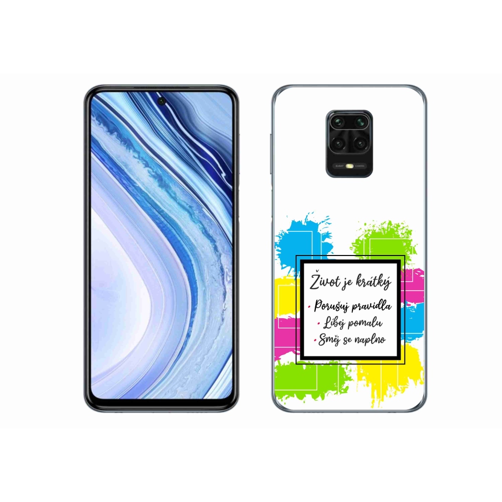 Gélový kryt mmCase na Xiaomi Redmi Note 9S - citát 5 biele pozadie