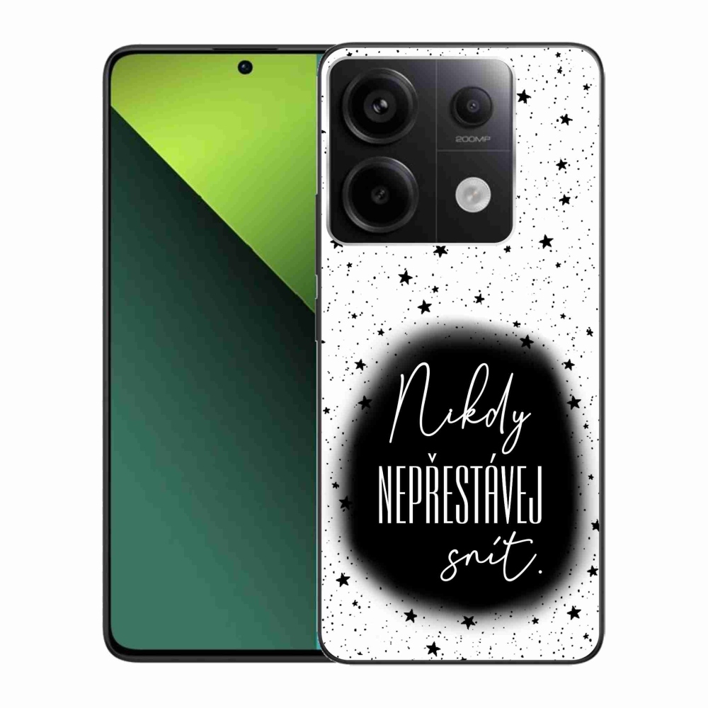 Gélový kryt mmCase na Xiaomi Redmi Note 13 Pro 5G/Poco X6 5G - citát 1 čiernobiele pozadie