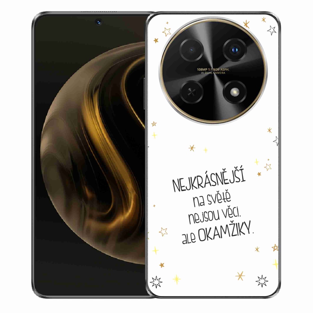 Gélový kryt mmCase na Huawei Nova 12i - citát 4 biele pozadie