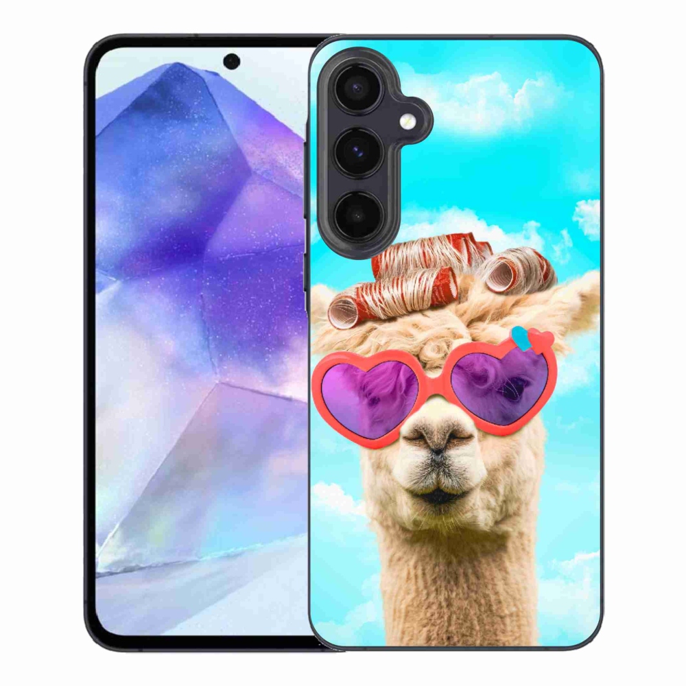 Gélový kryt mmCase na Samsung Galaxy A55 5G - lama s okuliarmi