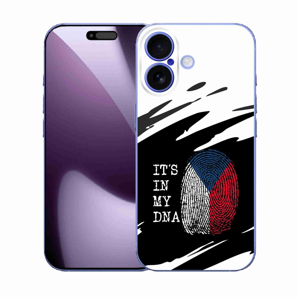 Gélový kryt mmCase na iPhone 17 - vlajka odtlačok prsta čiernobiele pozadie