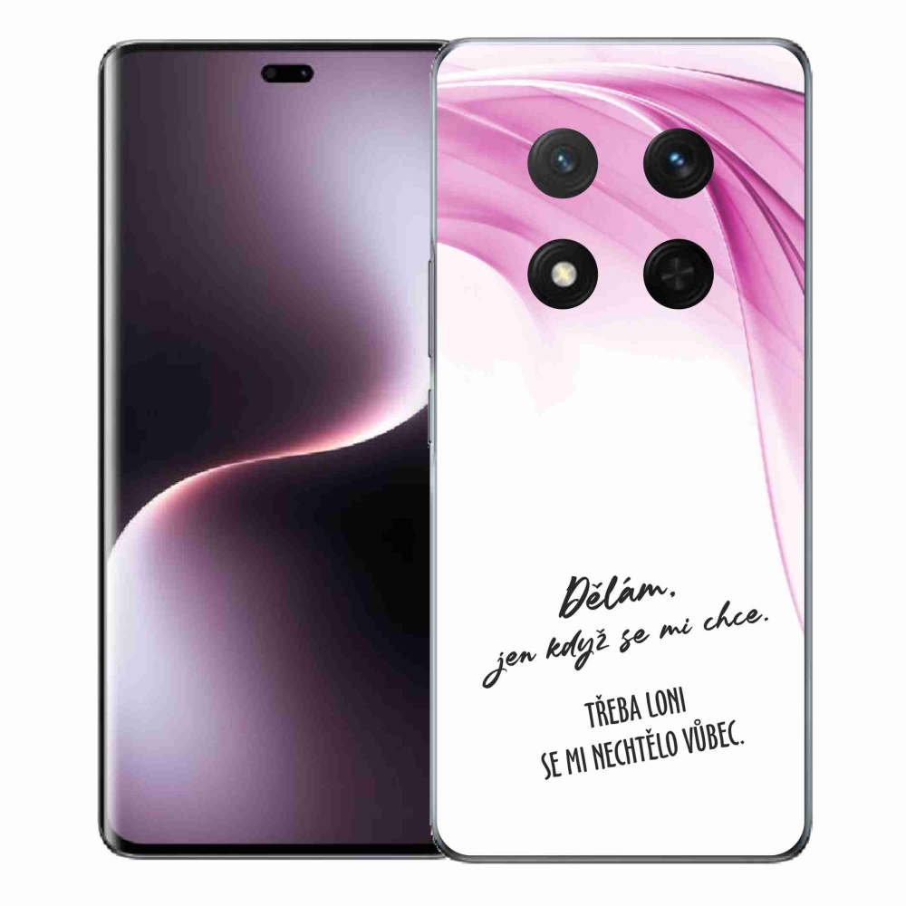Gélový kryt mmCase na Honor Magic 7 Lite 5G - vtipný text 12 biele pozadie