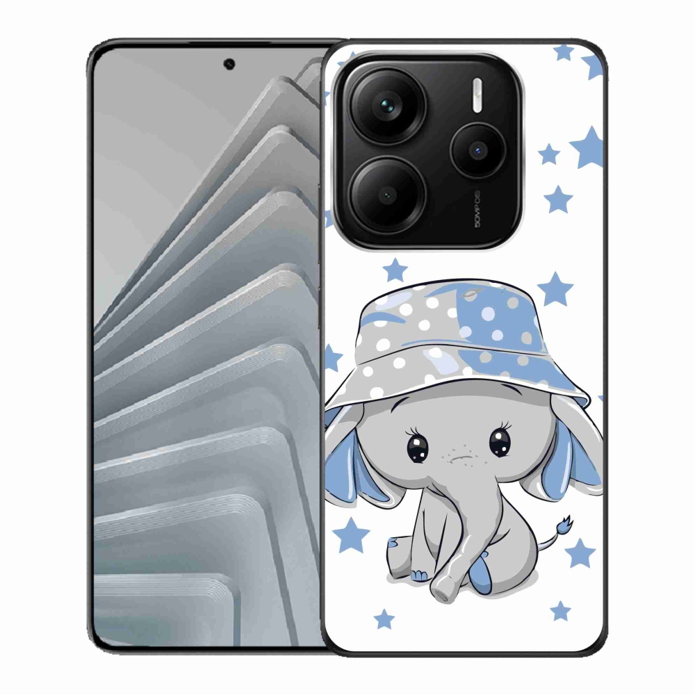 Gélový kryt mmCase na Xiaomi Redmi Note 14 5G - modrý slon