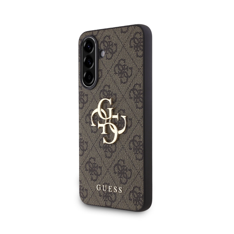 Guess PU 4G Metal Logo Zadný Kryt pre Samsung Galaxy A36 Brown