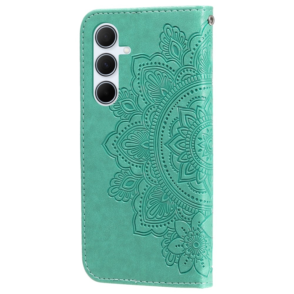 Mandala knižkové púzdro na Samsung Galaxy A36 5G/A56 5G - modrozelené