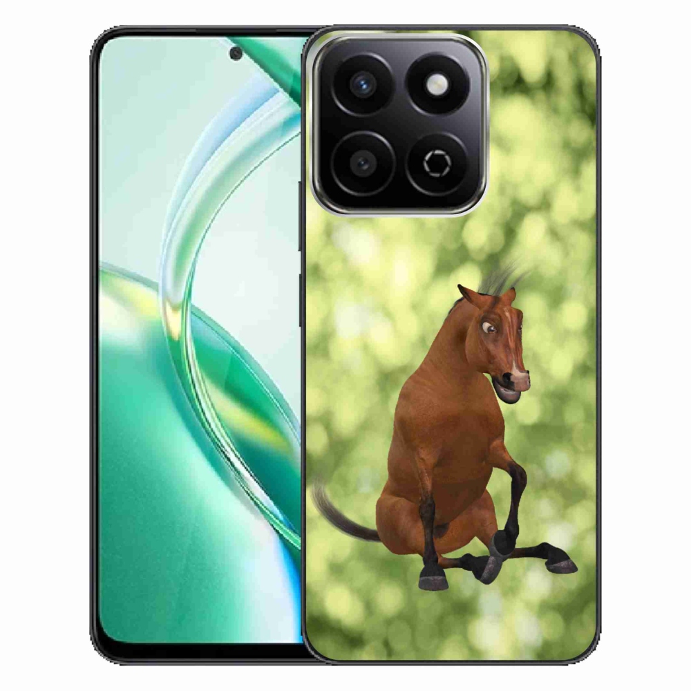 Gélový kryt mmCase na Honor 200 Smart 5G - hnedý kreslený kôň 1