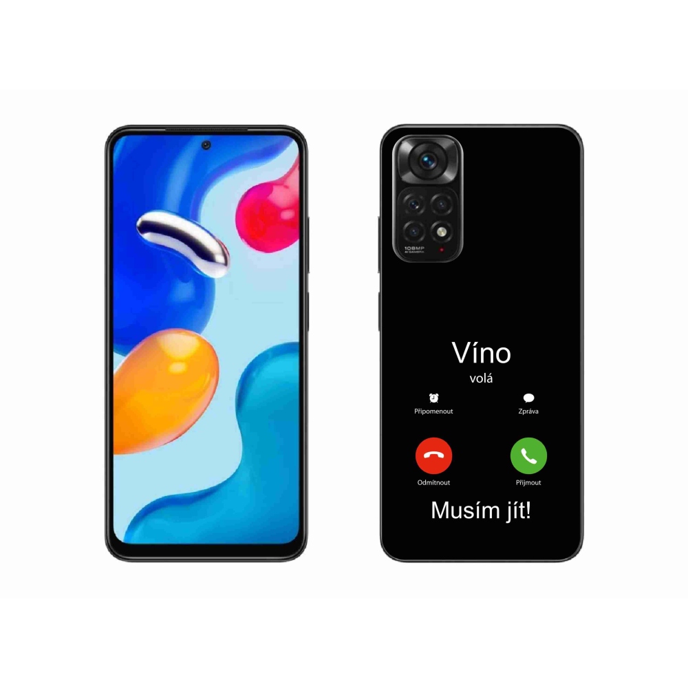 Gélový kryt mmCase na Xiaomi Redmi Note 11 4G - víno volá čierne pozadie