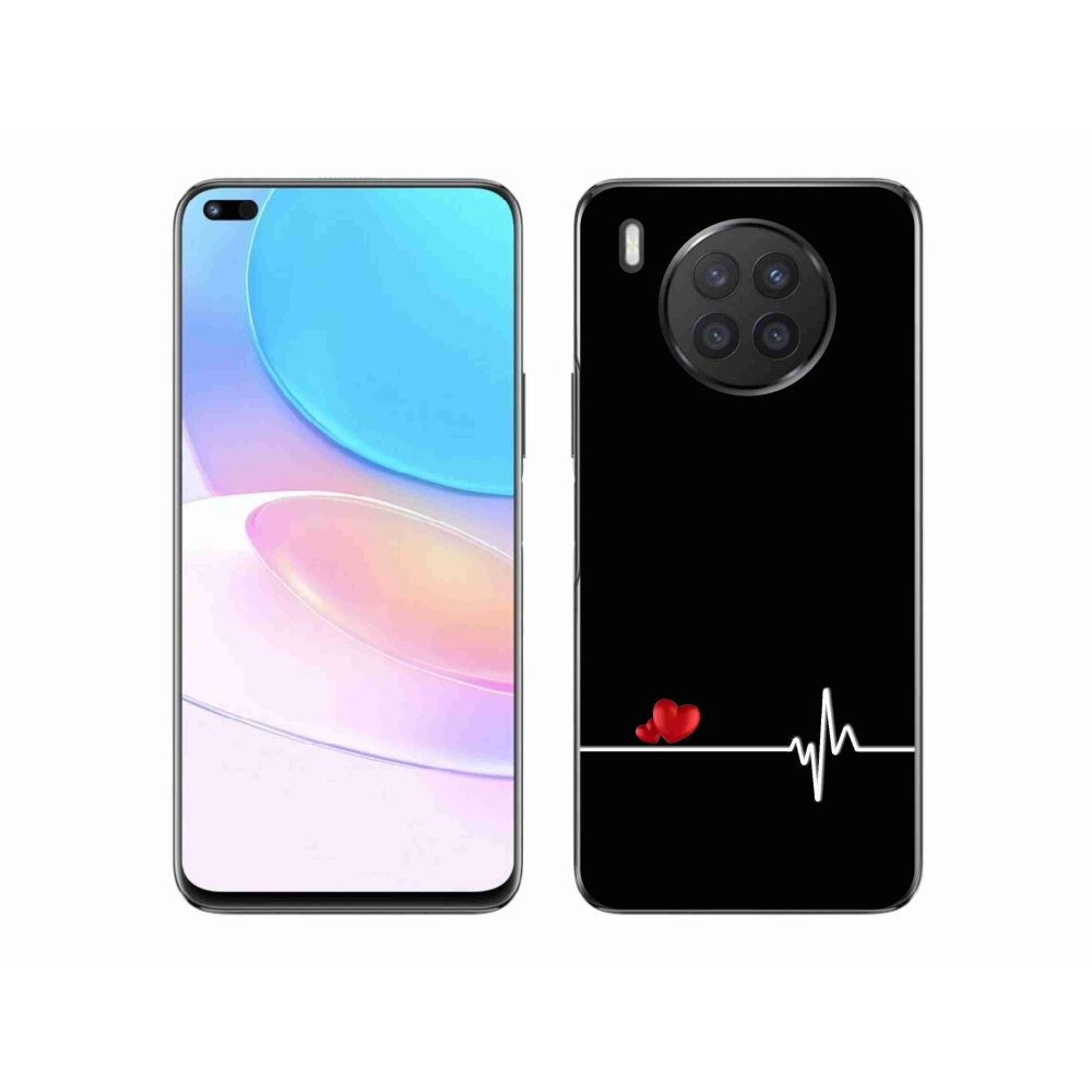 Gélový kryt mmCase na Honor 50 Lite - srdce a tep čierne pozadie