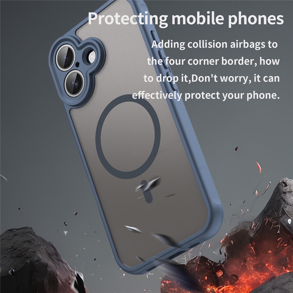 Case matný gélový obal s MagSafe na iPhone 17 - modrý