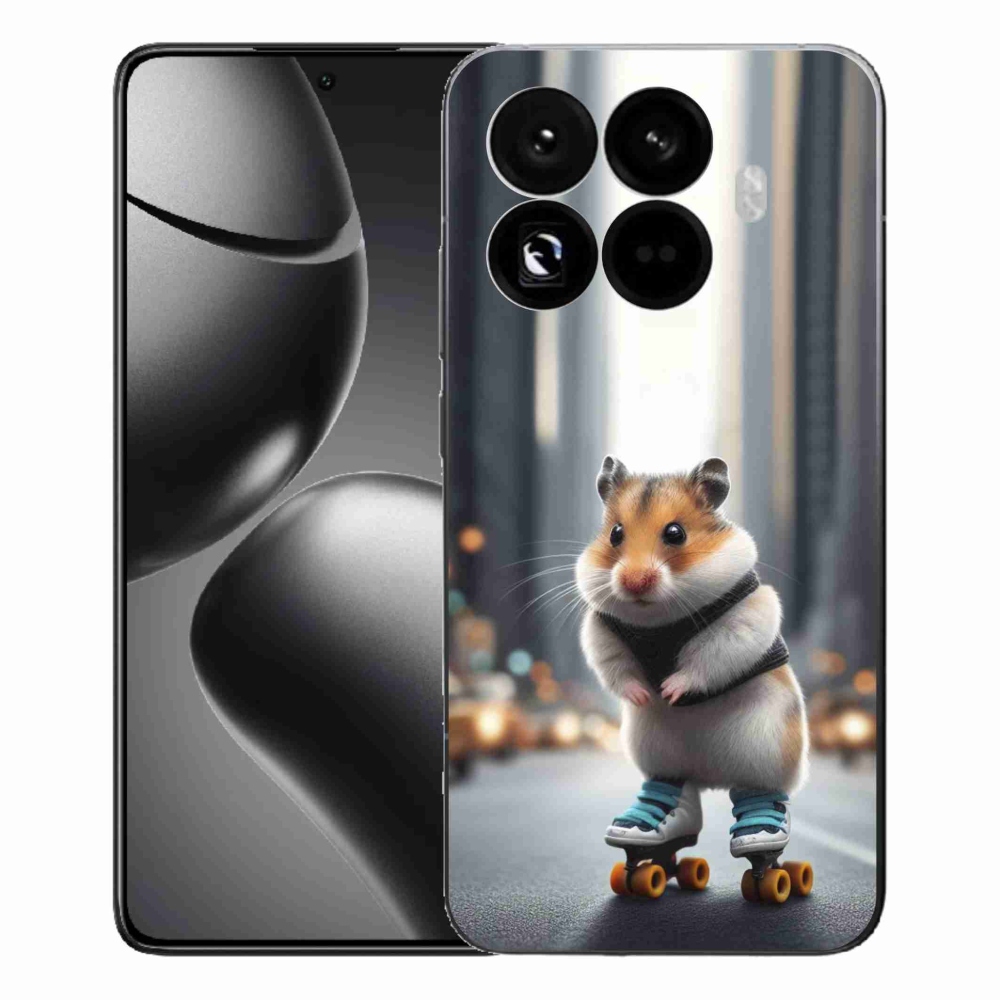 Gélový kryt mmCase na Xiaomi 15T Pro - škrečok na korčuliach