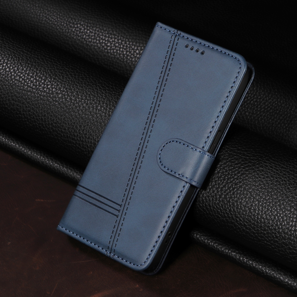 T-Shape knižkové púzdro na iPhone 17 - modré