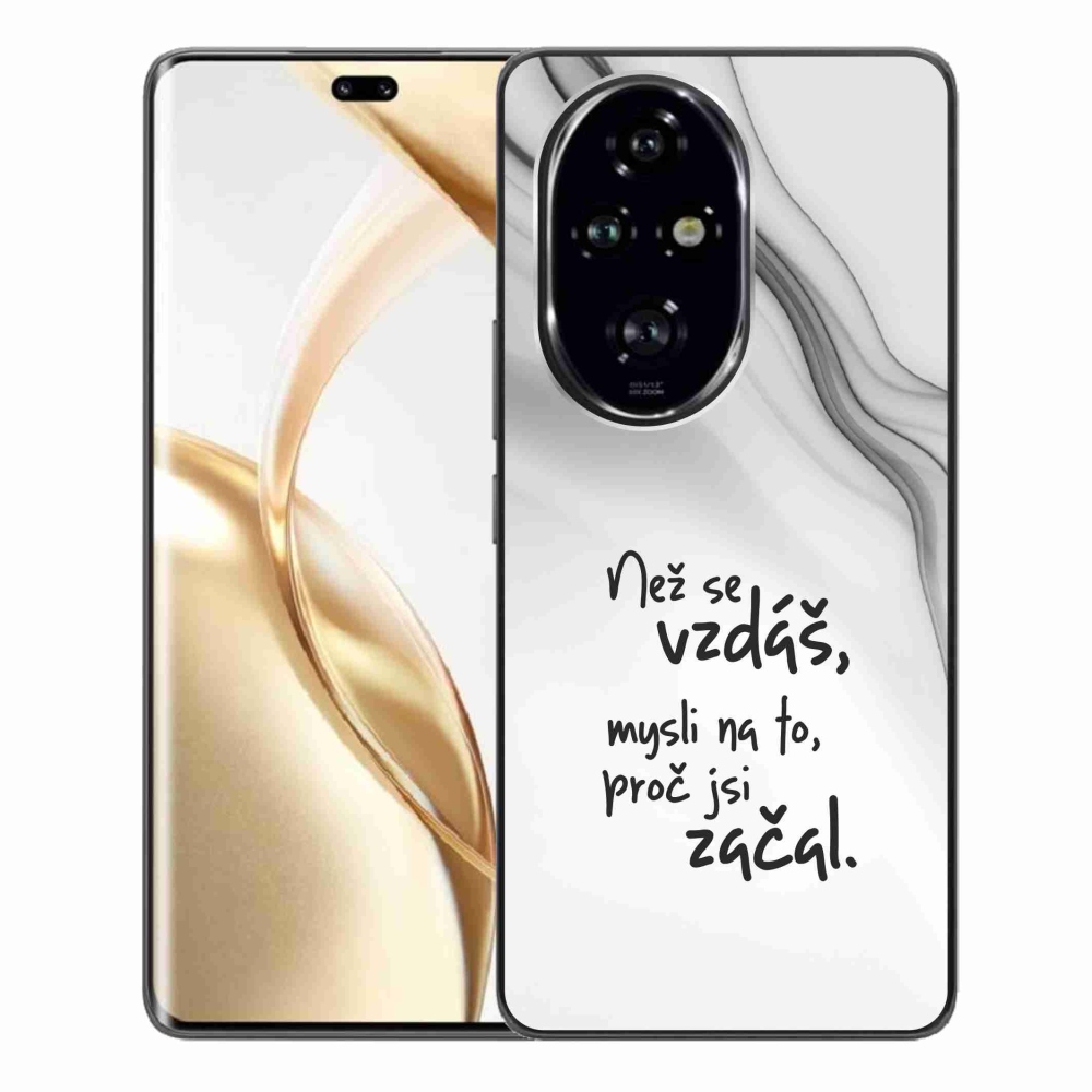 Gélový kryt mmCase na Honor 200 Pro 5G - citát 2 biele pozadie