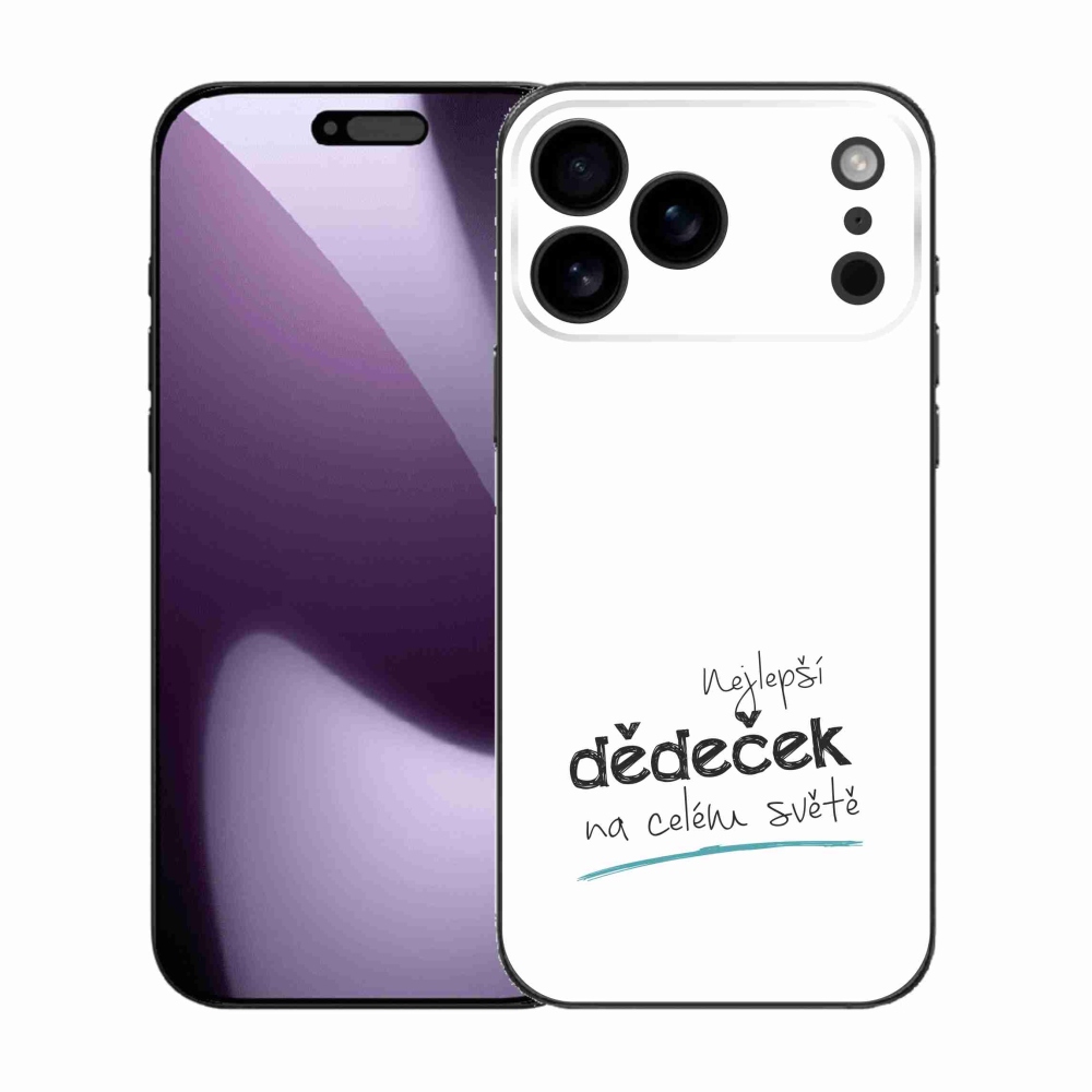Gélový kryt mmCase na iPhone 17 Pro Max - najlepší dedko 3 biele pozadie