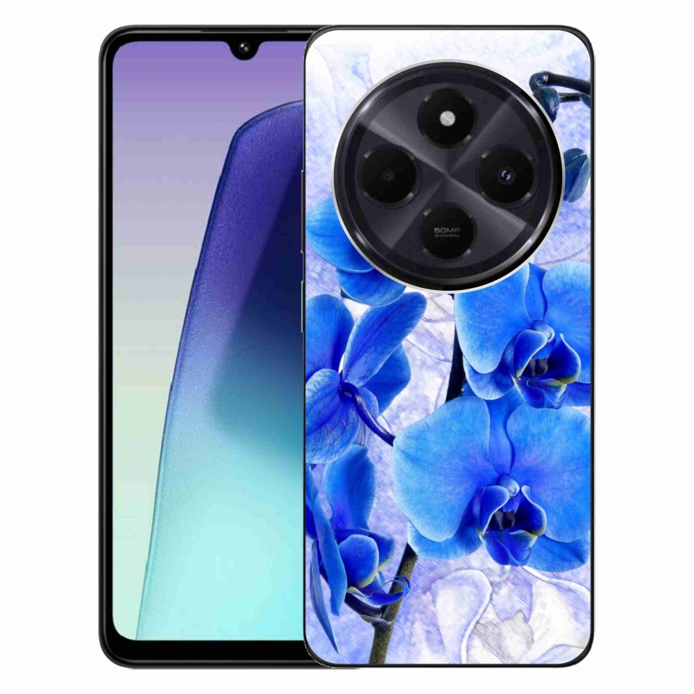 Gélový kryt mmCase na Xiaomi Redmi 14C/Poco C75 - modré kvety