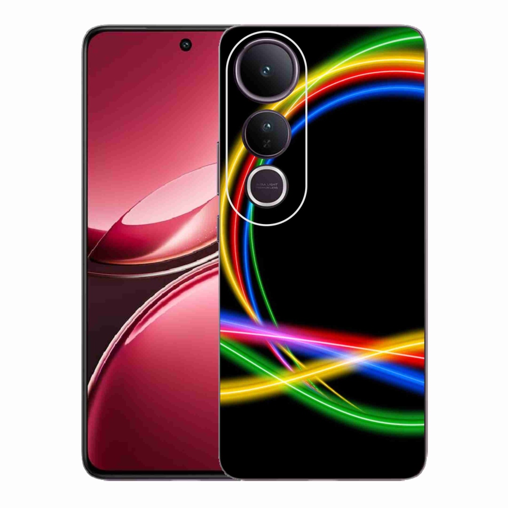 Gélový kryt mmCase na Vivo V50 Lite 4G/5G - neónové kruhy
