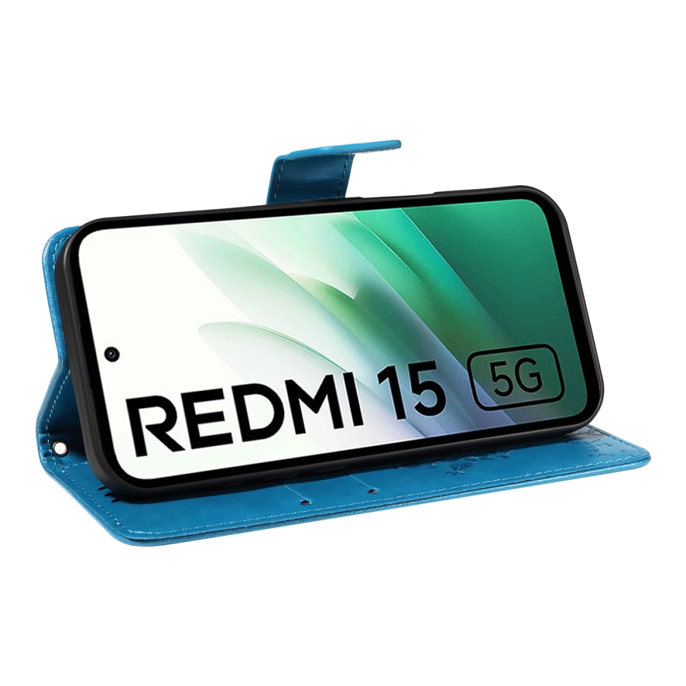Trees knižkové púzdro na Xiaomi Redmi 15 4G (171mm) - modré