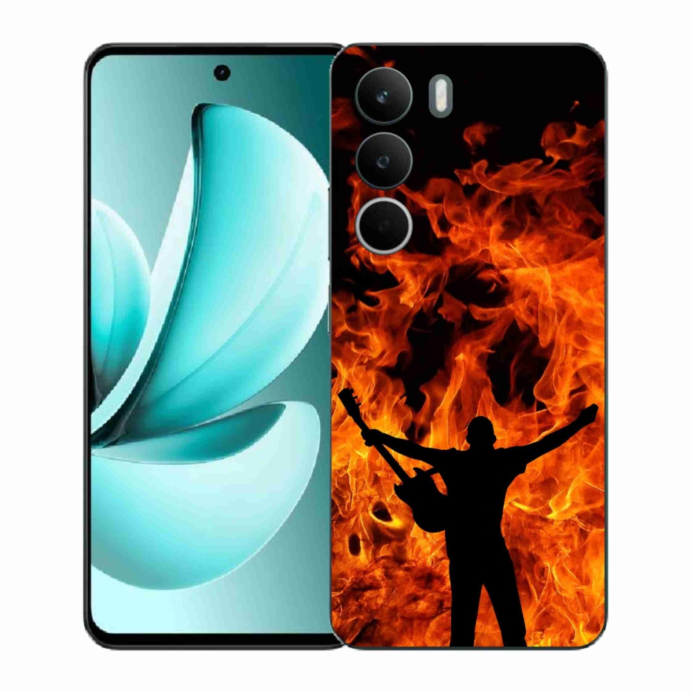 Gélový kryt mmCase na Realme C71 - muzikant a oheň