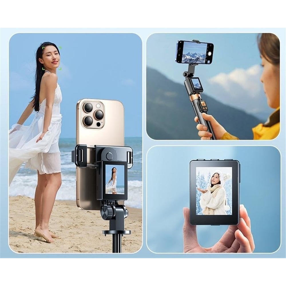 CL07 selfie tyč so statívom a displejom 1,7 m