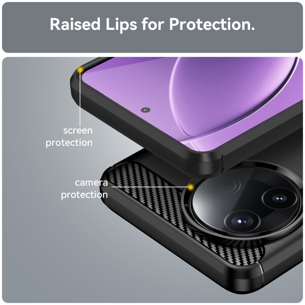 Carbon odolný gélový obal na Xiaomi Poco F7 Pro - čierny