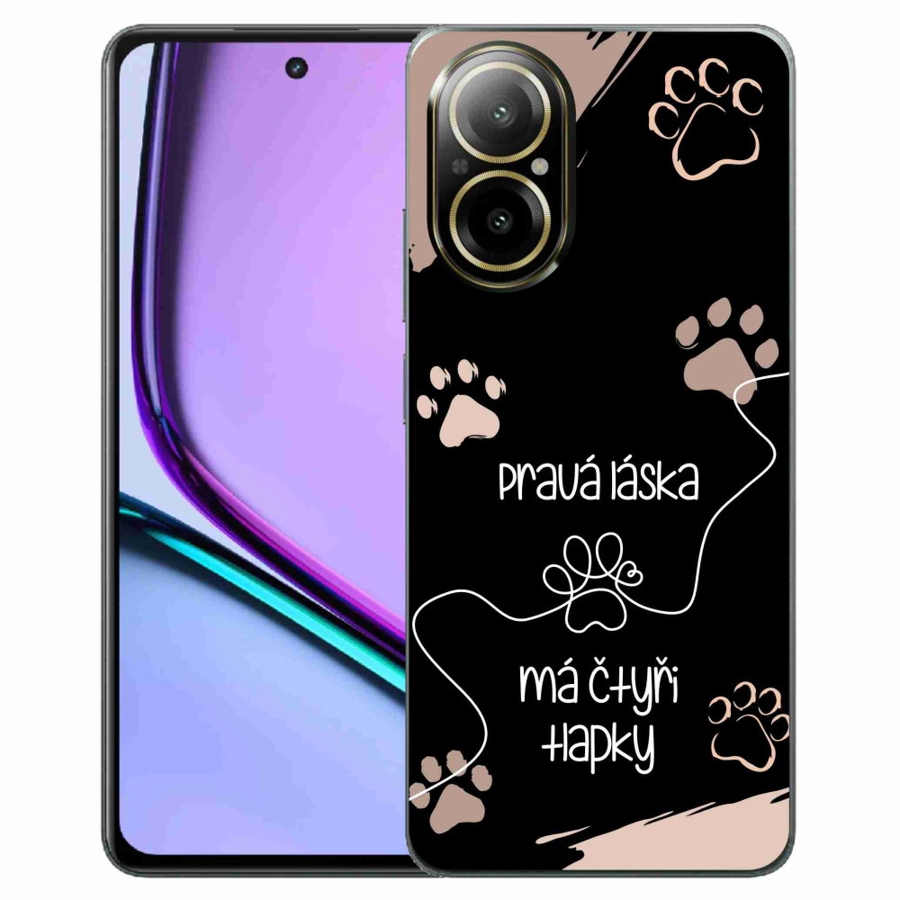 Gélový kryt mmCase na Realme C67 - psí motív 1 čierne pozadie