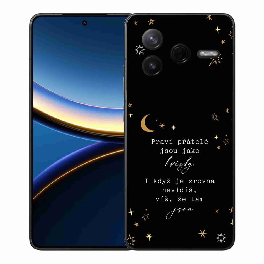 Gélový kryt mmCase na Xiaomi Poco F7 Pro - citát 6 čierne pozadie
