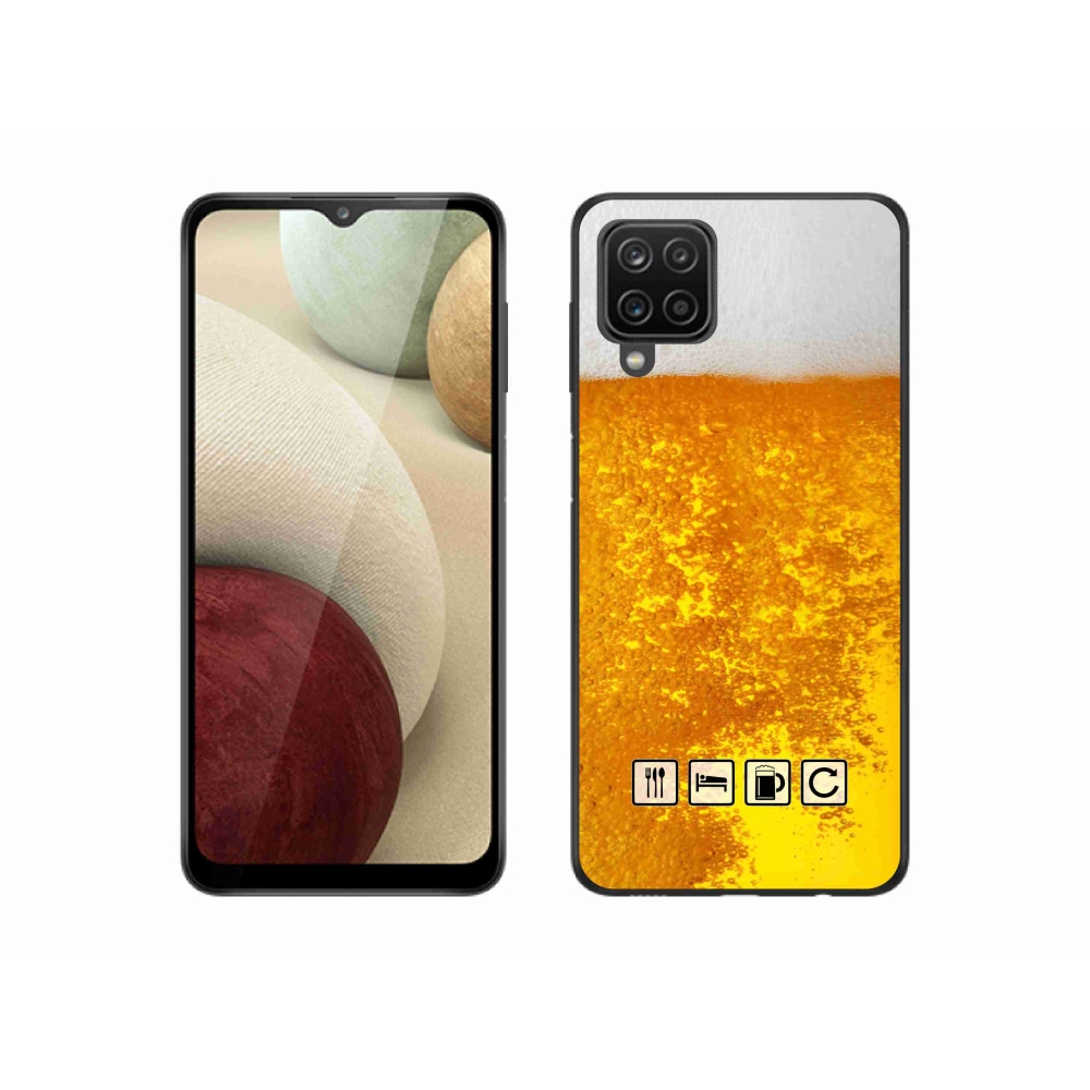 Gélový kryt mmCase na Samsung Galaxy A12 - pivný motív 3