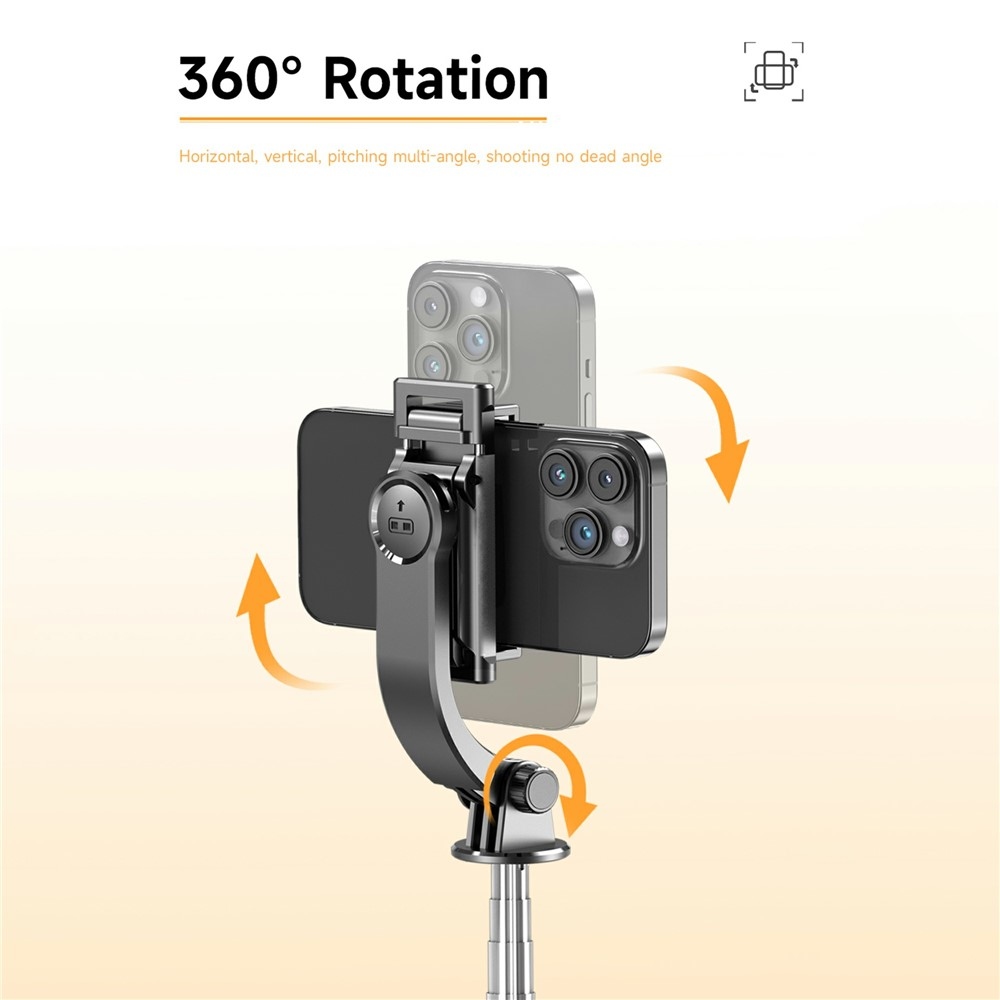 Q21S mini selfie tyč so statívom, LED svetlom a Bluetooth