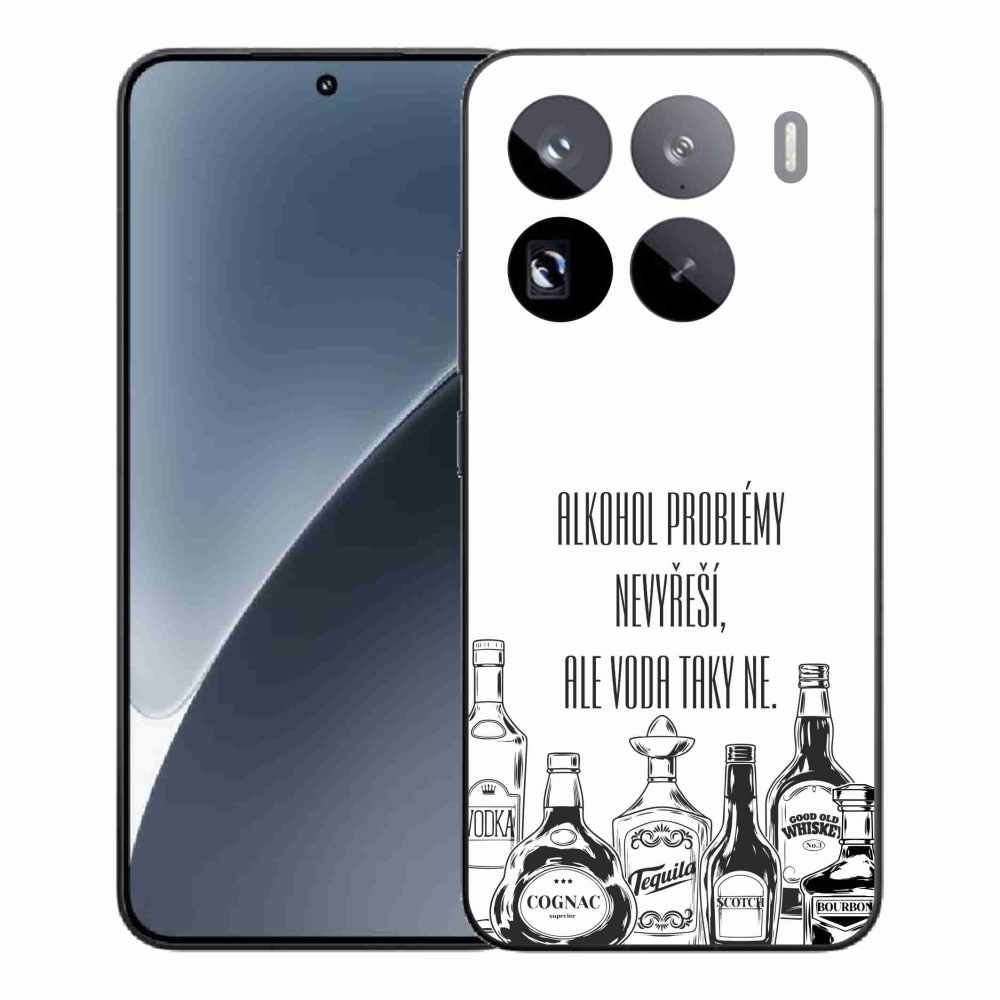 Gélový kryt mmCase na Xiaomi 15 Pro - vtipný text biele pozadie