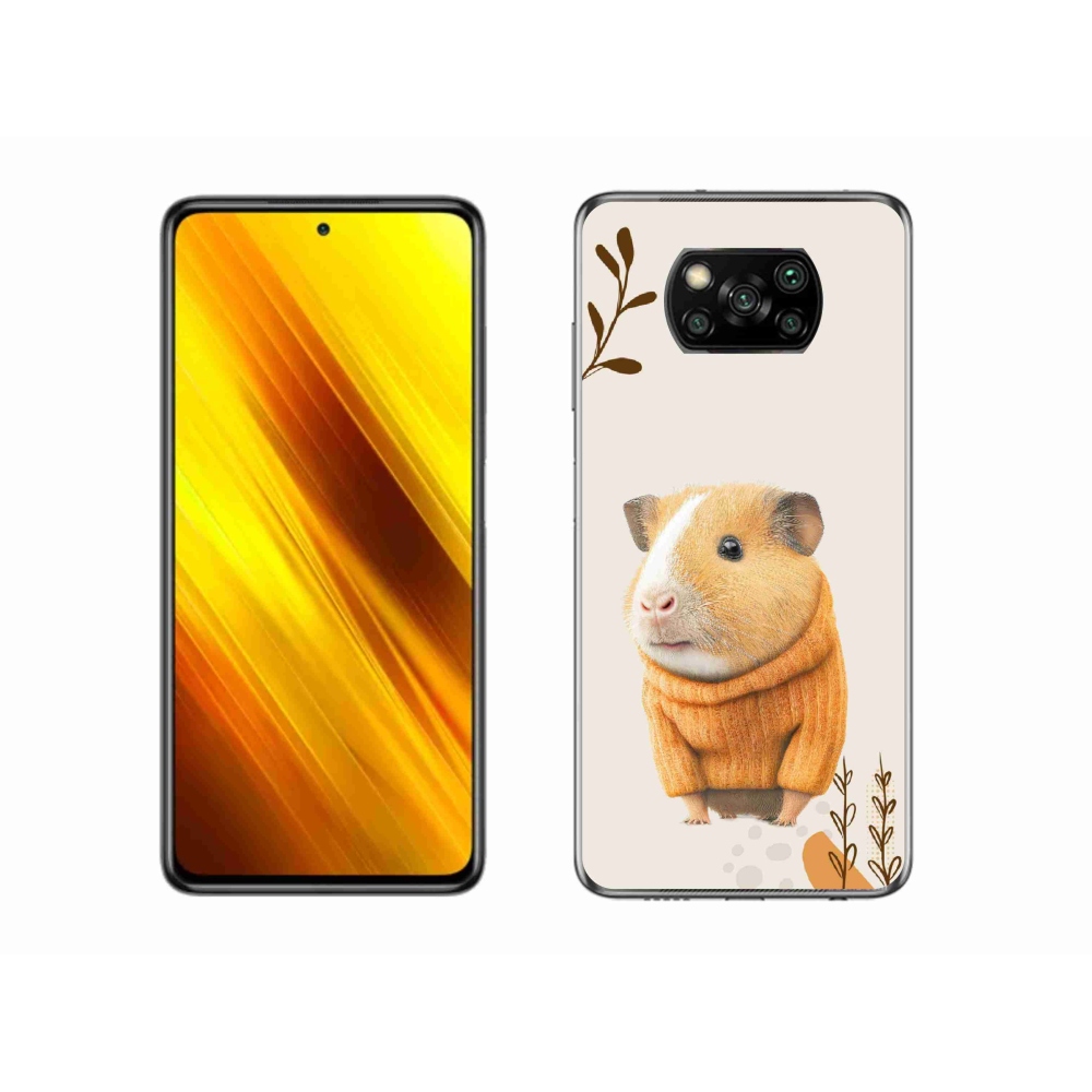 Gélový kryt mmCase na Xiaomi Poco X3 - morča vo svetri