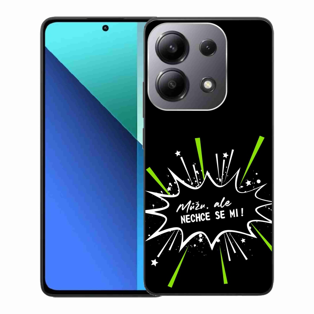 Gélový kryt mmCase na Xiaomi Redmi Note 13 - vtipný text 11 čierne pozadie