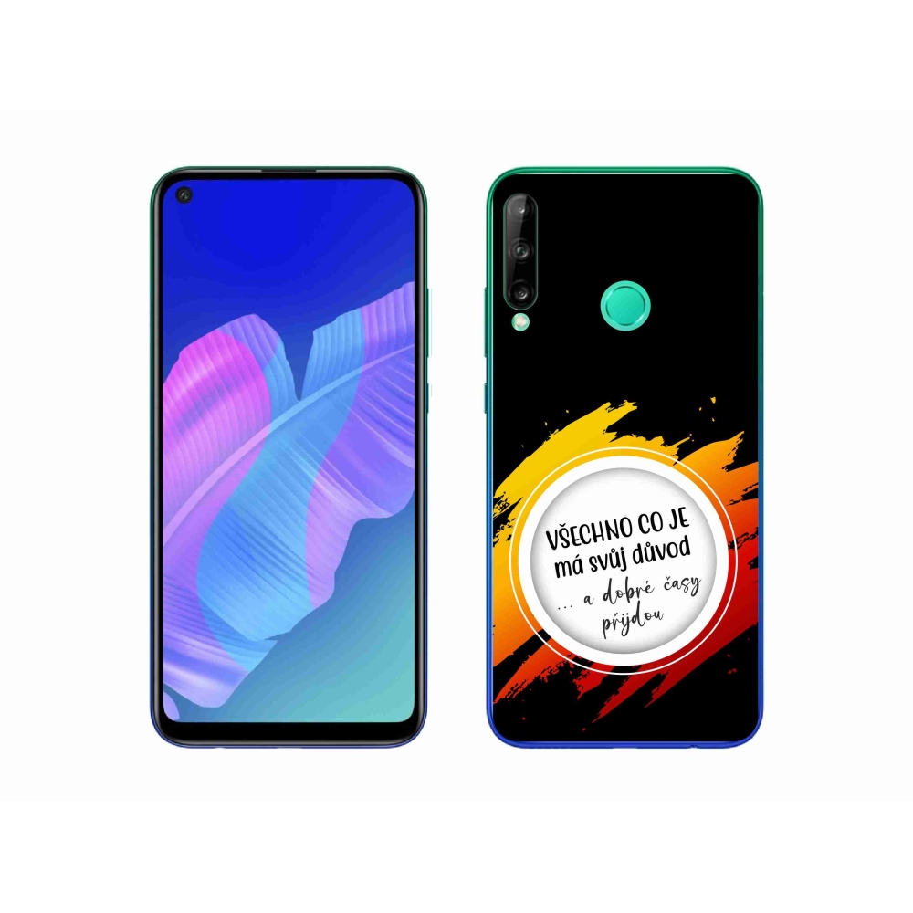 Gélový kryt mmCase na Huawei P40 Lite E - citát 3 čierne pozadie