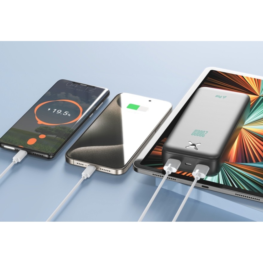 iPEAX Powerbanka 20 000 mAh 10,5W 2x USB-A, čierna