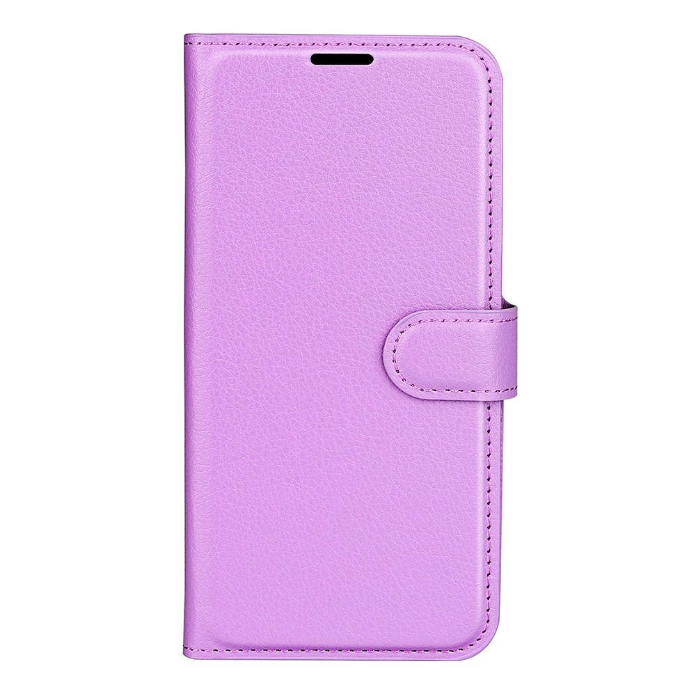 Litchi knižkové púzdro na Samsung Galaxy Xcover 7 Pro - fialové