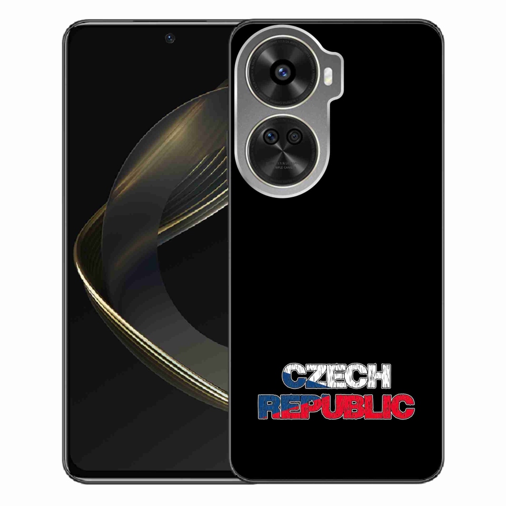Gélový kryt mmCase na Huawei Nova 12 SE - Czech Republic čierne pozadie