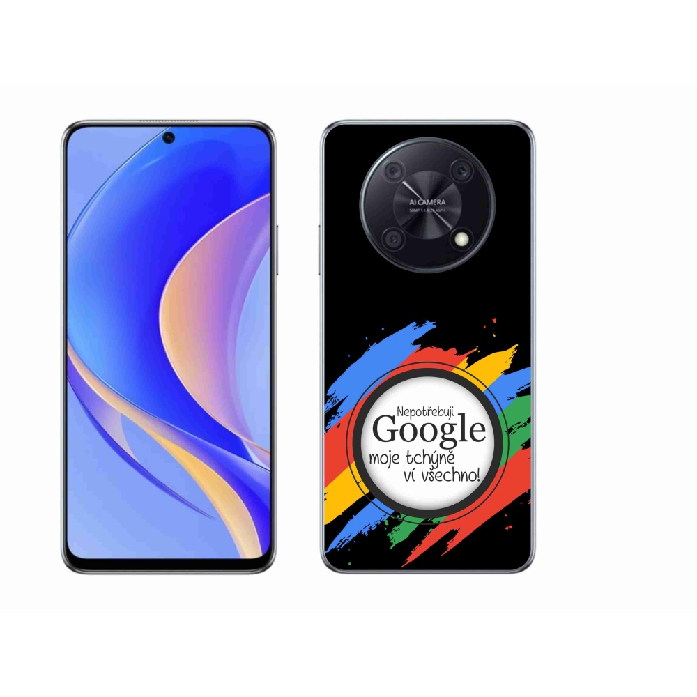 Gélový kryt mmCase na Huawei Nova Y90 - svokra vie všetko čierne pozadie