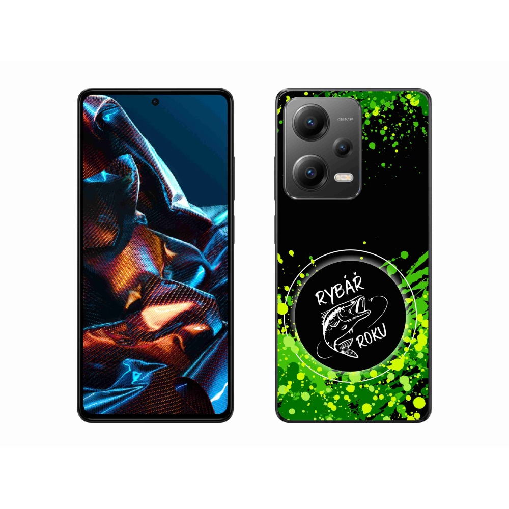 Gélový kryt mmCase na Xiaomi Redmi Note 12 Pro 5G - rybár roka čierne pozadie