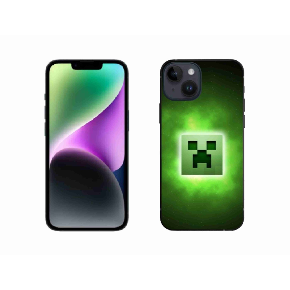 Gélový kryt mmCase na iPhone 14 - minecraft