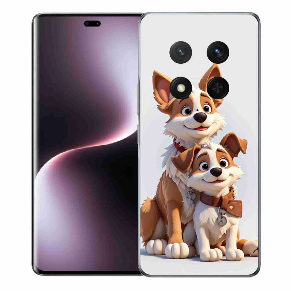 Gélový kryt mmCase na Honor Magic 7 Lite 5G - kreslenie psy