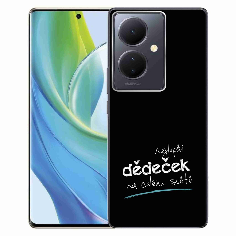 Gélový kryt mmCase na Vivo V29 Lite 5G - najlepší dedko 3 čierne pozadie