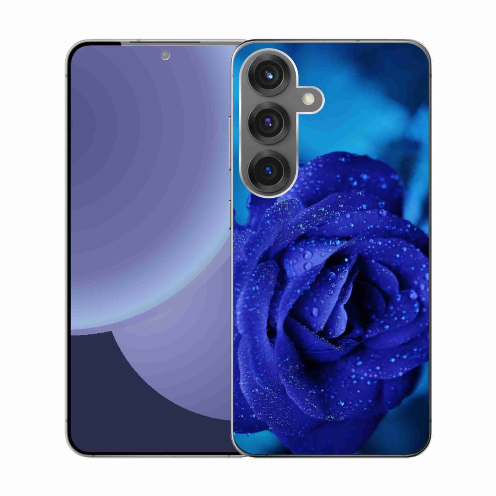 Gélový kryt mmCase na Samsung Galaxy S25 - modrá ruža