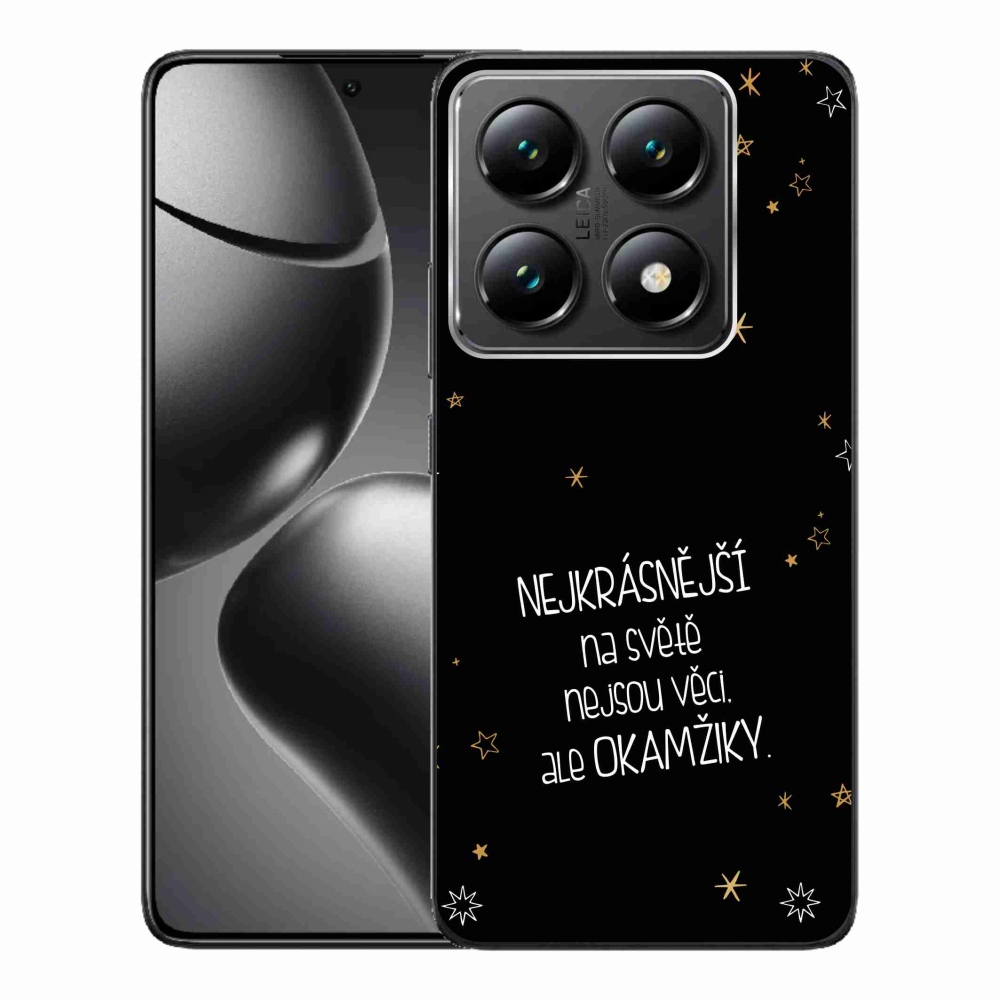 Gélový kryt mmCase na Xiaomi 14T Pro - citát 4 čierne pozadie