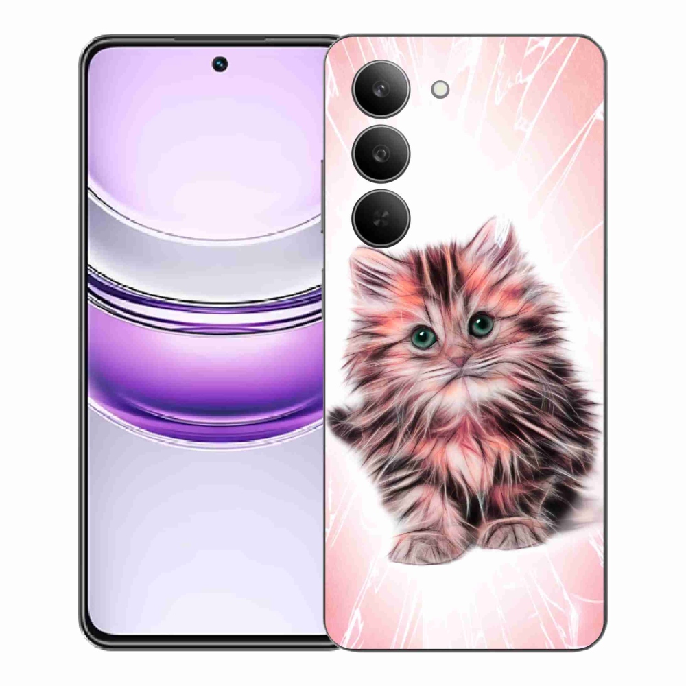 Gélový kryt mmCase na Realme 14x 5G - roztomilé mačiatko