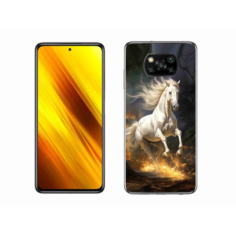 Gélový kryt mmCase na Xiaomi Poco X3 - biely kôň 2