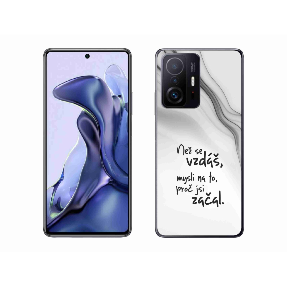 Gélový kryt mmCase na Xiaomi 11T Pro - citát 2 biele pozadie