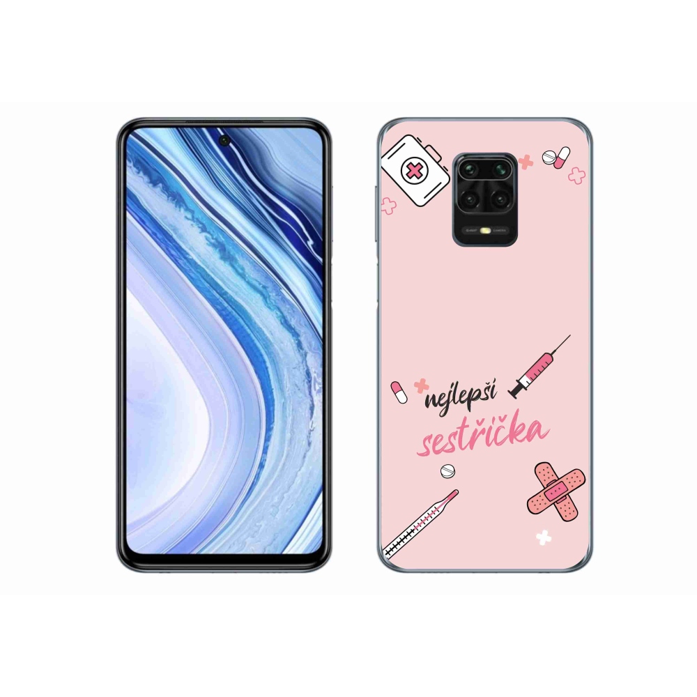 Gélový kryt mmCase na Xiaomi Redmi Note 9 Pro - najlepšia sestrička ružové pozadie
