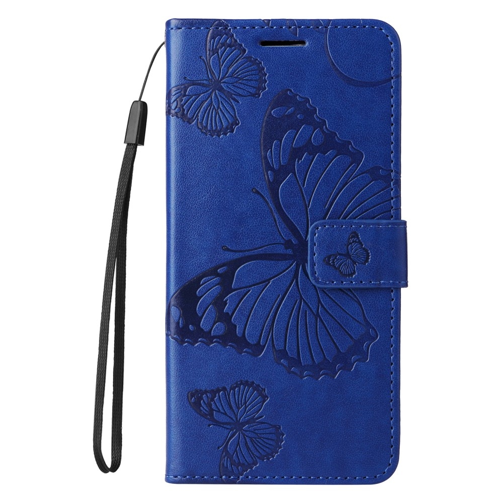 Big Butterfly knižkové púzdro na Xiaomi Redmi Note 14 5G - modré