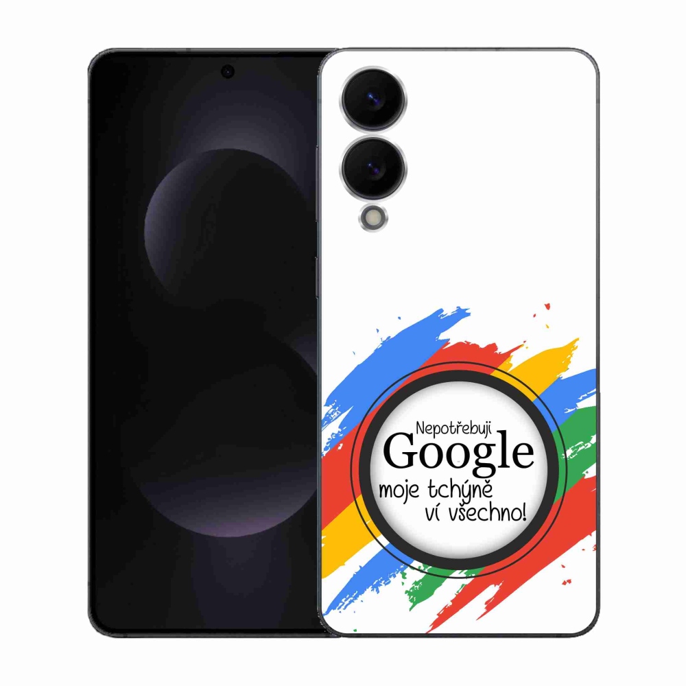 Gélový kryt mmCase na Samsung Galaxy S25 Edge - svokra vie všetko biele pozadie