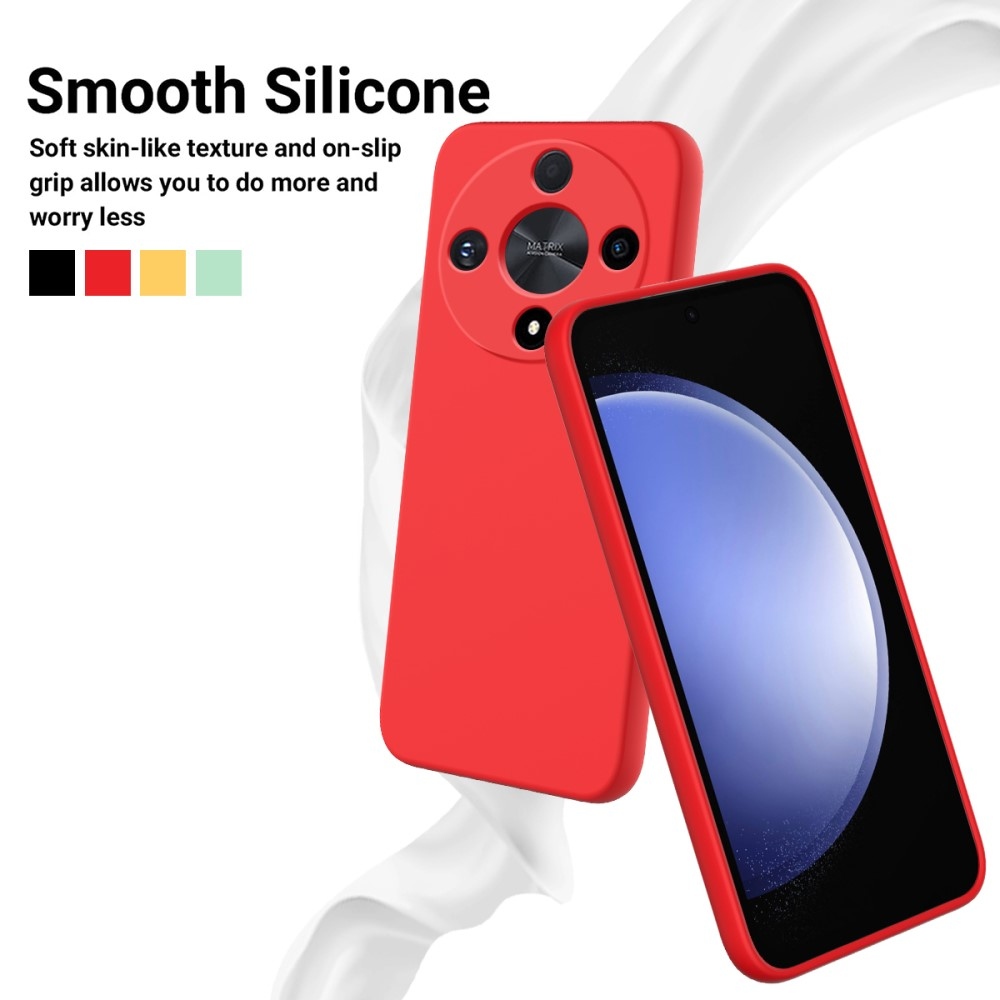 Liquid silikónový obal s pútkom na Honor Magic 6 Lite 5G - červený